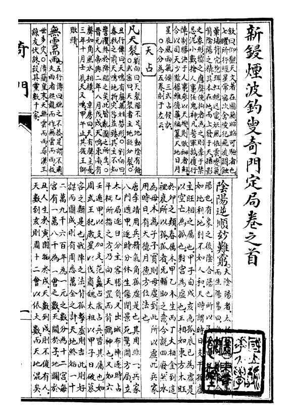 宝颜堂秘笈《新锓烟波钓叟奇门定局》[明]陈继儒著 国学古籍 第2张